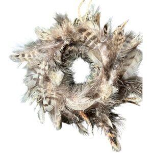 Feather Wreath Ornament Brown